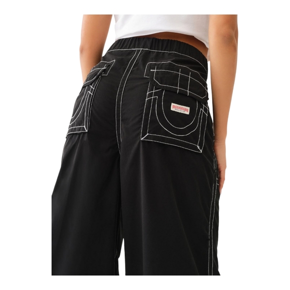 TRUE RELIGION WOMEN'S PARACHUTE PANTS - BLACK SIZE 30 - Picture 6 of 12